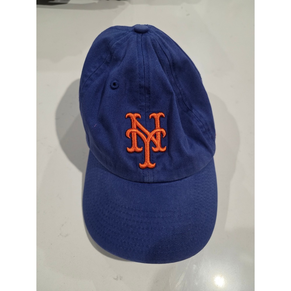 47 Brand New York Mets Hat Mens Blue Orange Embroidered Adjustable Baseball Cap
